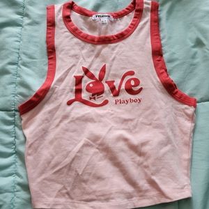 Playboy crop tank top